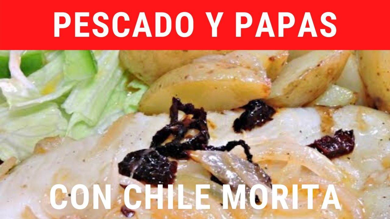 Cómo preparar pescado y papas fritas con chile morita